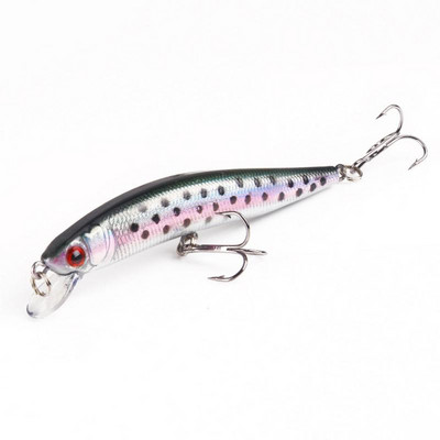 Nalucă de pescuit BearkingMinnow Momeală artificială tare cu laser Ochi 3D 10 cm 14,5 g Naluci de pescuit Crankbait Minnows