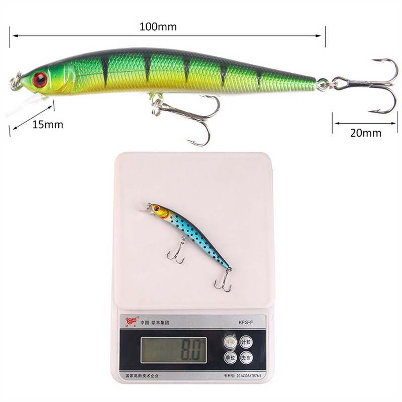 Nalucă de pescuit BearkingMinnow Momeală artificială tare cu laser Ochi 3D 10 cm 14,5 g Naluci de pescuit Crankbait Minnows