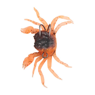 2023 m. Silikoninis minkštas masalas 3D imitacinis krabų masalas su kabliuku, jūrinės žvejybos masalas, reikmenys žūklės masalai Minkštas žuvies masalas su aštriais kabliukais