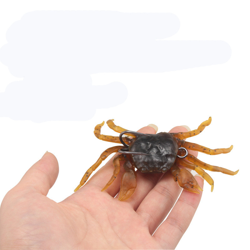 2023 m. Silikoninis minkštas masalas 3D imitacinis krabų masalas su kabliuku, jūrinės žvejybos masalas, reikmenys žūklės masalai Minkštas žuvies masalas su aštriais kabliukais