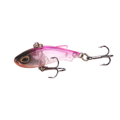 1tk uppuv Mini VIB kalastuslant 4,5cm 4g vibratsiooniga kunstsöödad talvised jääpüügi voblerid Bass Crankbait kalastustarbed