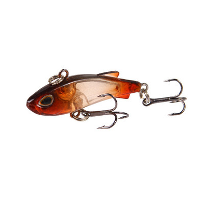 1tk uppuv Mini VIB kalastuslant 4,5cm 4g vibratsiooniga kunstsöödad talvised jääpüügi voblerid Bass Crankbait kalastustarbed