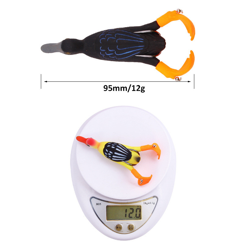 1 tk Propeller Flipper Pardi püügilant Pardipüügi Konna lant 9,5 cm 12 g Kunstlik sööt Pardipoeg 3D Eyes Day Baits Bass