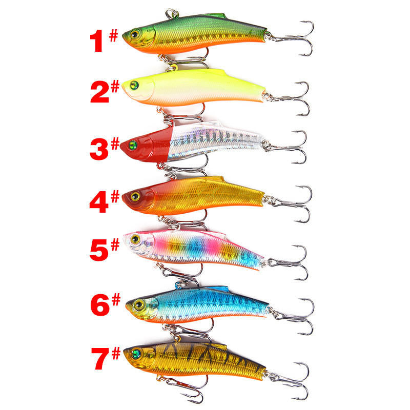 1 τεμ. Winter Ice Fishing Lure 7cm/18g Sinking Isca Artificial Rattlin Vibration VIB Hard Bait Crankbait Treble Hooks Tackle