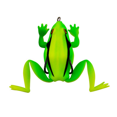 1 vnt. 6,5 cm/19 g Bionic ilgakojė varlė, imituota rupūžė, varlė Šamo juodas masalas, dvigubas kabliukas, plūduriuojantis mėsėdžių masalas