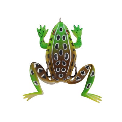 1 vnt. 6,5 cm/19 g Bionic ilgakojė varlė, imituota rupūžė, varlė Šamo juodas masalas, dvigubas kabliukas, plūduriuojantis mėsėdžių masalas