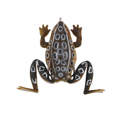 1 vnt. 6,5 cm/19 g Bionic ilgakojė varlė, imituota rupūžė, varlė Šamo juodas masalas, dvigubas kabliukas, plūduriuojantis mėsėdžių masalas