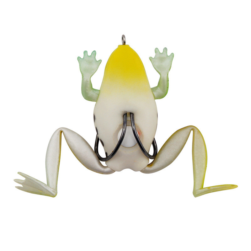 1 vnt. 6,5 cm/19 g Bionic ilgakojė varlė, imituota rupūžė, varlė Šamo juodas masalas, dvigubas kabliukas, plūduriuojantis mėsėdžių masalas