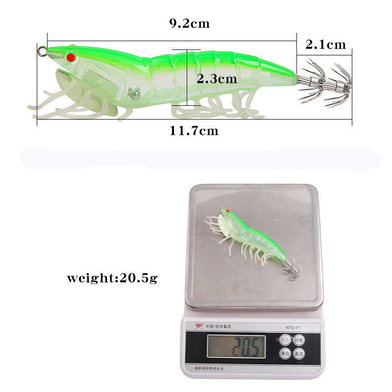 Šviečiantys kalmarų kėgliai buteliuose sprogstamasis kabliukas medinis krevečių masalas Minkštas pėdas Eging Jigging gyvenimiškas imitacinis aštuonkojis su garso kamuoliuku