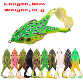 1vnt Dvigubas sraigtas varlė Minkštas silikoninis masalas Shad žvejybos masalai Jigging vobleriai Dirbtinis masalas Prop Vandens šamų reikmenys