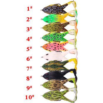 1 τμχ Δολώματα διπλής προπέλας Frog Soft Silicone Shad Fishing Lures Jigging Wobblers Τεχνητό δόλωμα Στήριγμα Topwater Catfish Tackle