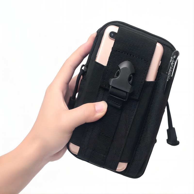 Karinis „Molle“ maišelis, taktinis diržo juosmens krepšys, lauko sportinis, vandeniui atsparus telefono krepšys.