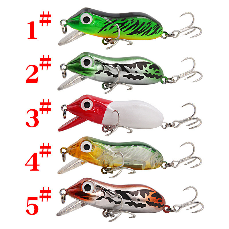 81mm/10g Bionic Frog Fishing Lures Topwater Hard Fish Wobbler Artificial Fishing Crank Bait Floating Fishing Tacking