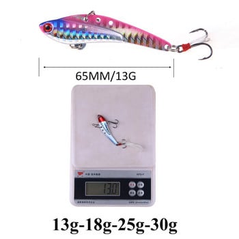 1 PCS Metal Lure Vibration Blade VIB Dragon Tooth Blood Trough Hook Vib Fishing Tackle Crankbait Потъващи вибрации Твърда стръв