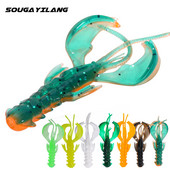 Sougayilang 20db úszó puha horgászcsali garnélarák illat mesterséges csali sózott lebegő édesvízi sós vízi sügér csuka