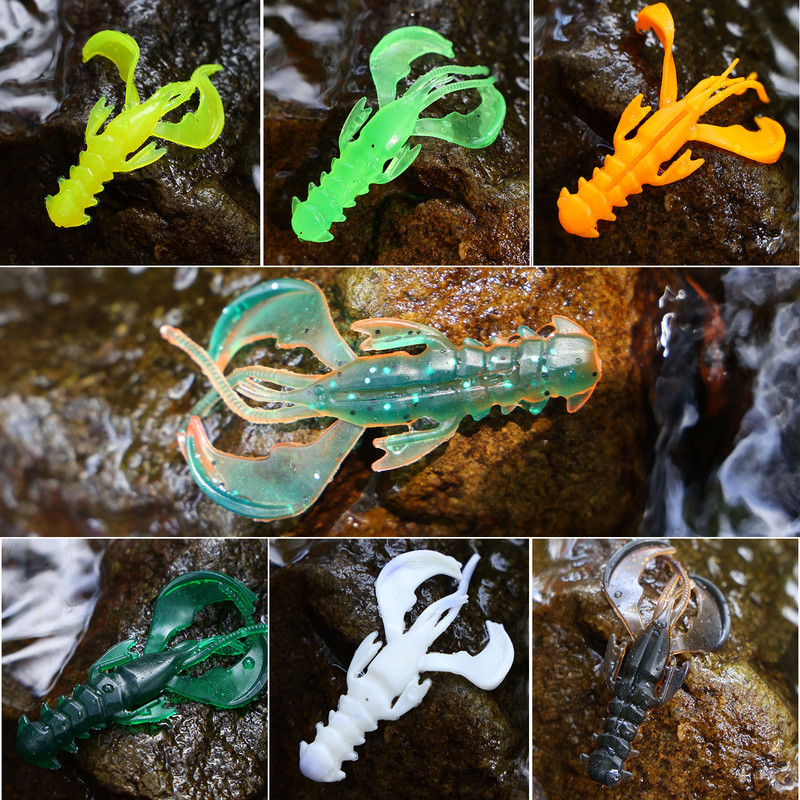 Sougayilang 20db úszó puha horgászcsali garnélarák illat mesterséges csali sózott lebegő édesvízi sós vízi sügér csuka