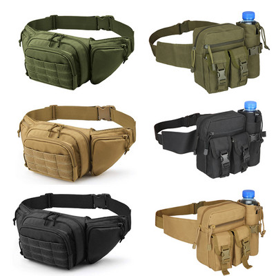 Outdoor Tactical Vīriešu jostasvieta Neilona pārgājienu telefona maisiņš Ūdensizturīgs Molle Kamuflāžas Medības kāpšanas kempinga jostas soma