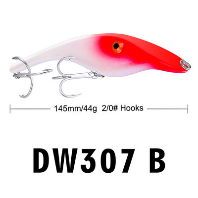 145 mm-es 44 g-os wobbler tengeri horgászcsali 3D Eyes úszó troll Jerkbait kemény műcsalik csuka csali jerk wobbler horgászfelszerelés