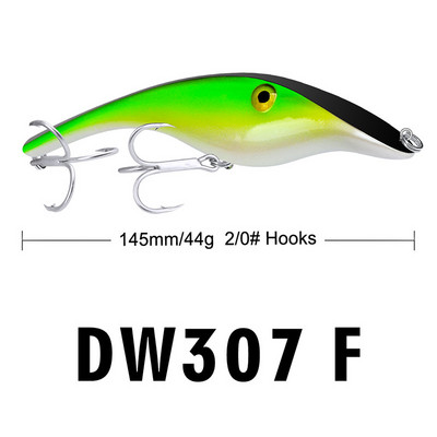 145 mm-es 44 g-os wobbler tengeri horgászcsali 3D Eyes úszó troll Jerkbait kemény műcsalik csuka csali jerk wobbler horgászfelszerelés