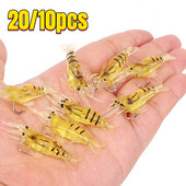 2023 10/20PCS Mekana simulacija škampi, kozica, mamac, mamac, udica, mamac za pecanje, pribor za pecanje, mamac za pecanje, dodaci za umjetni mamac Pecsa