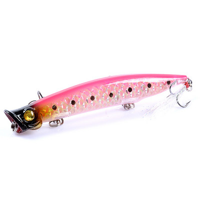 1 tk Top Popper Bait 110mm/13,2g Topwater Walker Water Surface kõvad kunstlikud landid haugi püügiks