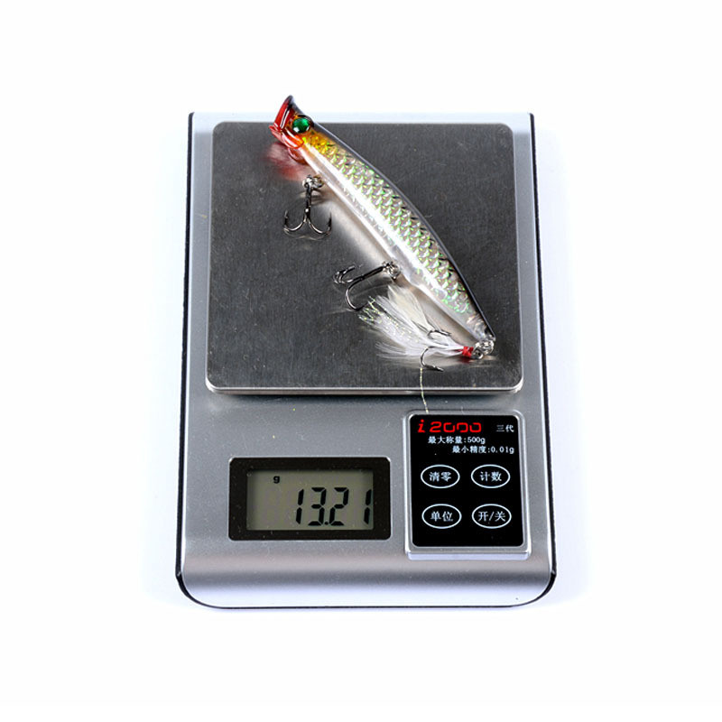 1 tk Top Popper Bait 110mm/13,2g Topwater Walker Water Surface kõvad kunstlikud landid haugi püügiks