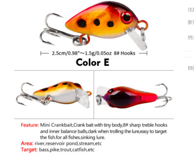 1 vnt Kietos žvejybos masalai 1,6 g 2,6 cm skęstantis jerkbait VIB Rattlin Hook vobleriai Deep Dive skęstantis jūros vandenynas dirbtinis plastikinis masalas