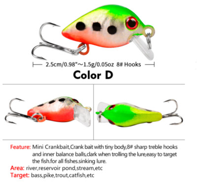 1 vnt Kietos žvejybos masalai 1,6 g 2,6 cm skęstantis jerkbait VIB Rattlin Hook vobleriai Deep Dive skęstantis jūros vandenynas dirbtinis plastikinis masalas