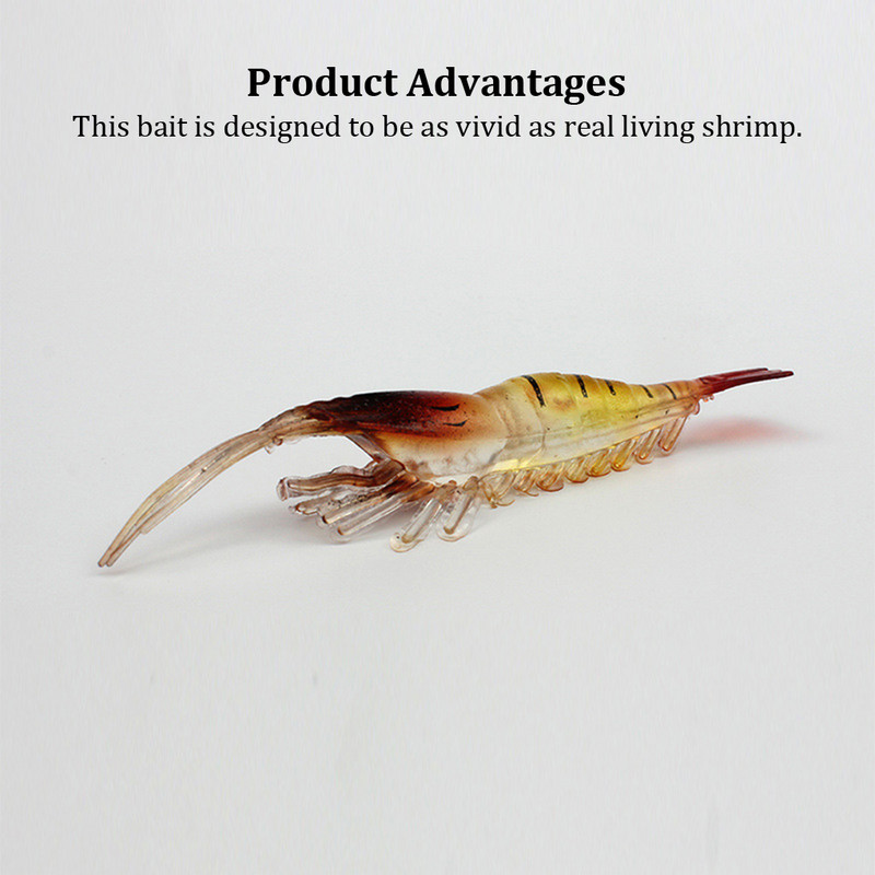 10 buc Naluci Momeală Pescuit Creveți Moale Artificial Fals Creveți Bionic Sea