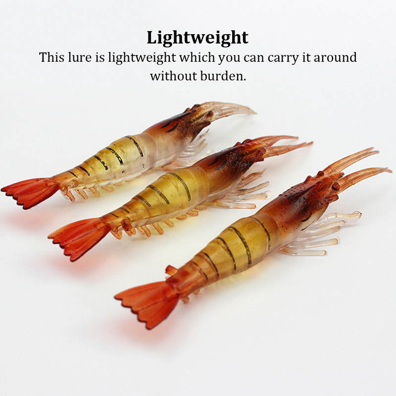 10 buc Naluci Momeală Pescuit Creveți Moale Artificial Fals Creveți Bionic Sea