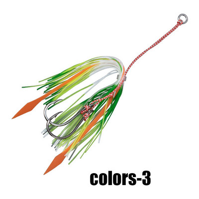 Comerț cu ridicata 14cm Pescuit de mare Drift Calamar Cârlige Sârmă din silicon Whisker Man Furtun Pay Chien și Crooked Mouth Cârlige Leader Bait Fusta