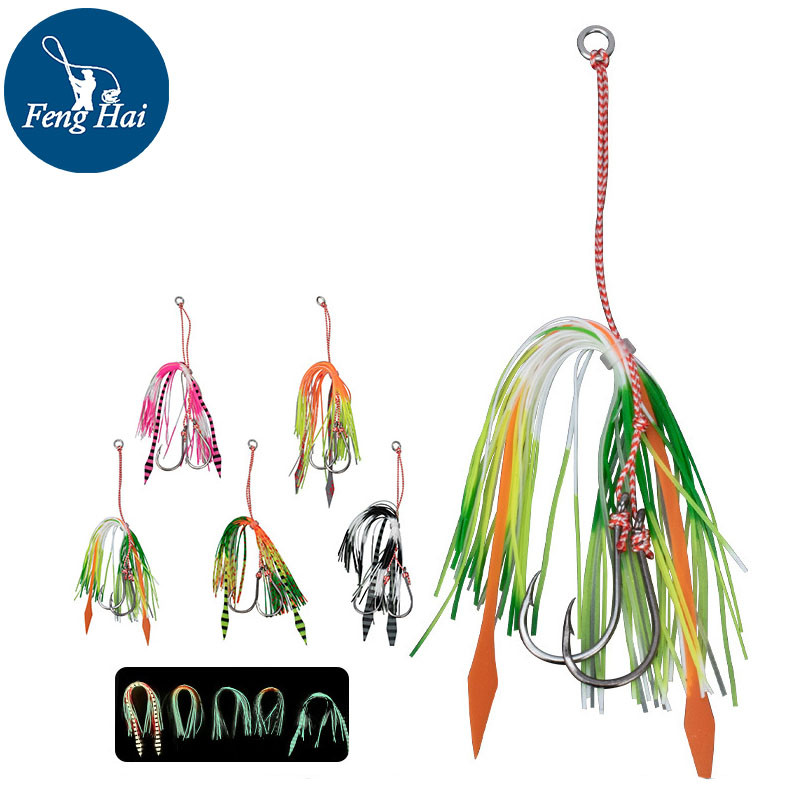 Comerț cu ridicata 14cm Pescuit de mare Drift Calamar Cârlige Sârmă din silicon Whisker Man Furtun Pay Chien și Crooked Mouth Cârlige Leader Bait Fusta