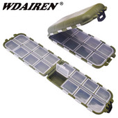 10 skyrių Mini žvejybos reikmenų dėžutė Žuvies masalai Kabliukai Masalai Plastikinis laikiklis Kvadratinis dėklas Pesca žvejybos reikmenys