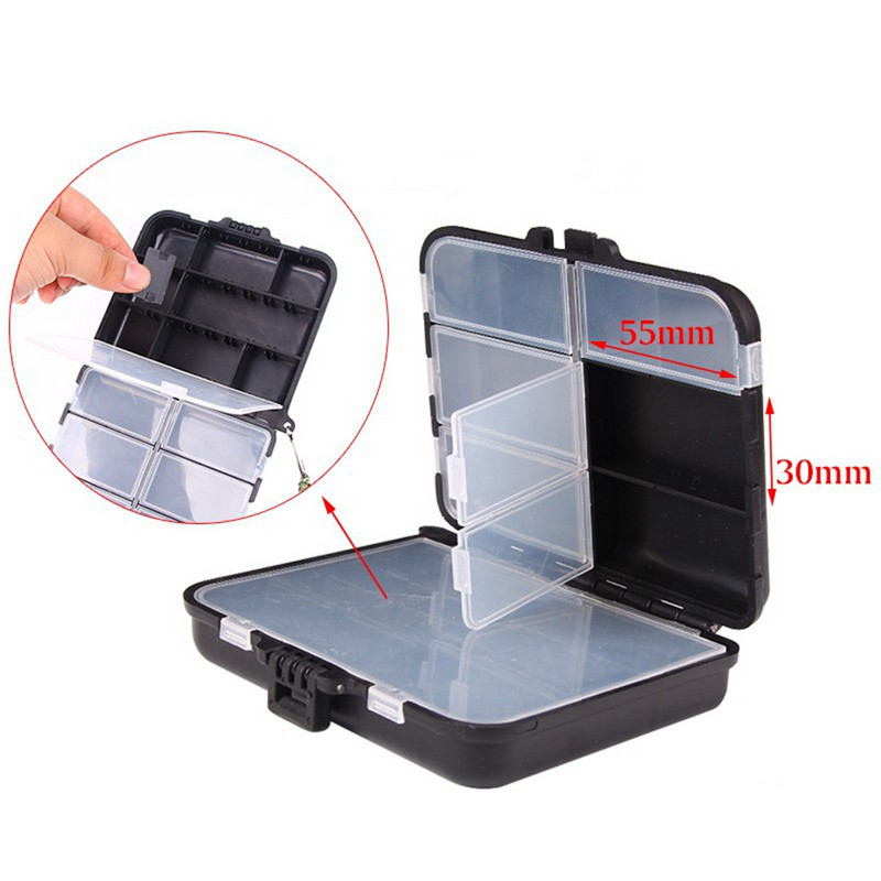 Μίνι θήκη αποθήκευσης Αποσπώμενη θήκη ψαρέματος Διπλής στρώσης Κουτί ψαρέματος Κουτάλι με γάντζο δόλωμα Κουτί αποθήκευσης Αξεσουάρ ψαρέματος