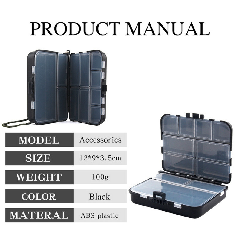 Μίνι θήκη αποθήκευσης Αποσπώμενη θήκη ψαρέματος Διπλής στρώσης Κουτί ψαρέματος Κουτάλι με γάντζο δόλωμα Κουτί αποθήκευσης Αξεσουάρ ψαρέματος