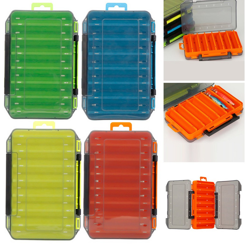 Didelės talpos nešiojama dvipusė laikymo žvejybos įrankių dėžė, reikmenų dėžutės plastikinės jauko priedai voblerių vasaros įrankiai