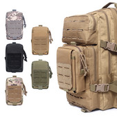 Geantă EDC Molle Geantă în aer liber, impermeabilă, cu talie militară, pentru bărbați, husă pentru telefon, geantă tactică de camping, accesorii de vânătoare
