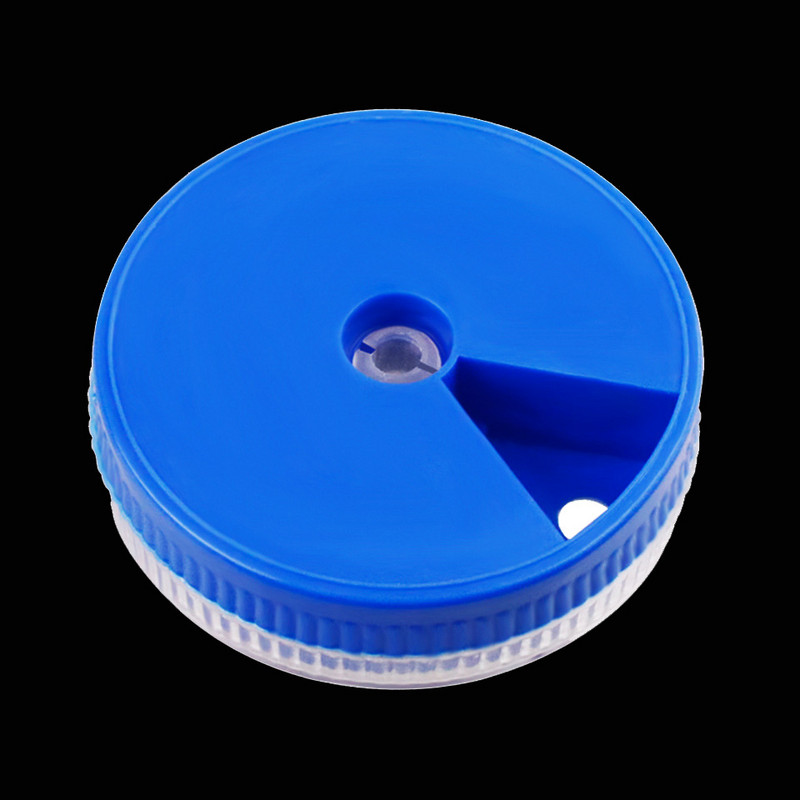 WALK FISH žvejybos įrankių dėžė 5 grotelės / 6 tinkleliai permatoma besisukanti maža laikymo dėžutė Mini žvejybos masalų dėžutė, apvali maži priedai