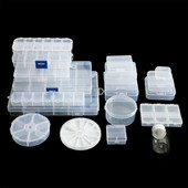 elenxs 8/10/15 Grid Fishing Clear Storage Box Caurspīdīgs zivju āķa organizators plastmasas rotaslietu konteiners