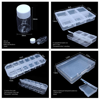 elenxs 8/10/15 Grid Fishing Прозрачна кутия за съхранение Прозрачен органайзер за рибна кука Пластмасов контейнер за бижута