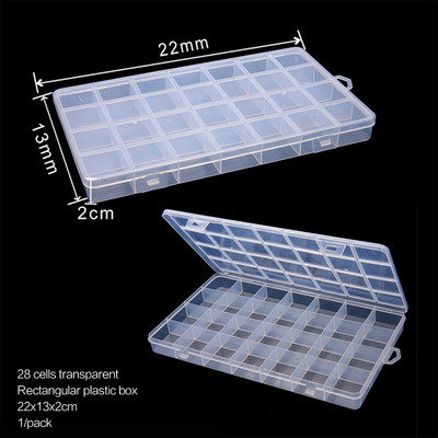 elenxs 8/10/15 Grid Fishing Clear Storage Box Caurspīdīgs zivju āķa organizators plastmasas rotaslietu konteiners