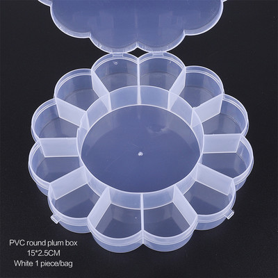 elenxs 8/10/15 Grid Fishing Clear Storage Box Caurspīdīgs zivju āķa organizators plastmasas rotaslietu konteiners