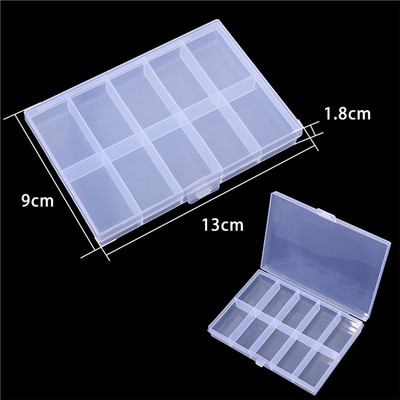 elenxs 8/10/15 Grid Fishing Clear Storage Box Caurspīdīgs zivju āķa organizators plastmasas rotaslietu konteiners