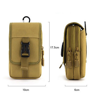 Τσάντα EDC Τσάντα διπλής στρώσης Εξωτερική αδιάβροχη στρατιωτική μέση ανδρική θήκη τηλεφώνου Camping Hunting Tactical Waist Bag Outdoor bag