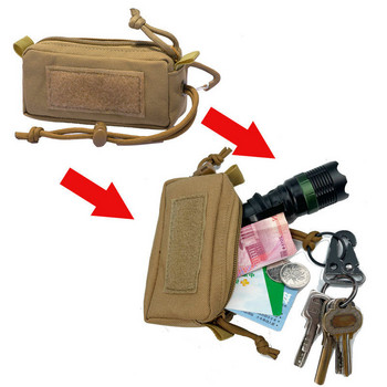 1 БР. Външен военен калъф Molle Pouch Belt Малък джобен ключодържател Калъф с кука за кръста Чанта за ключове Tactical EDC Key Wallet