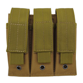 Molle Tactical Triple Pistol Mag Pouch Outdoor Open-Top Single Double 9mm Case Holder Case for Glock M1911 92F CZ75