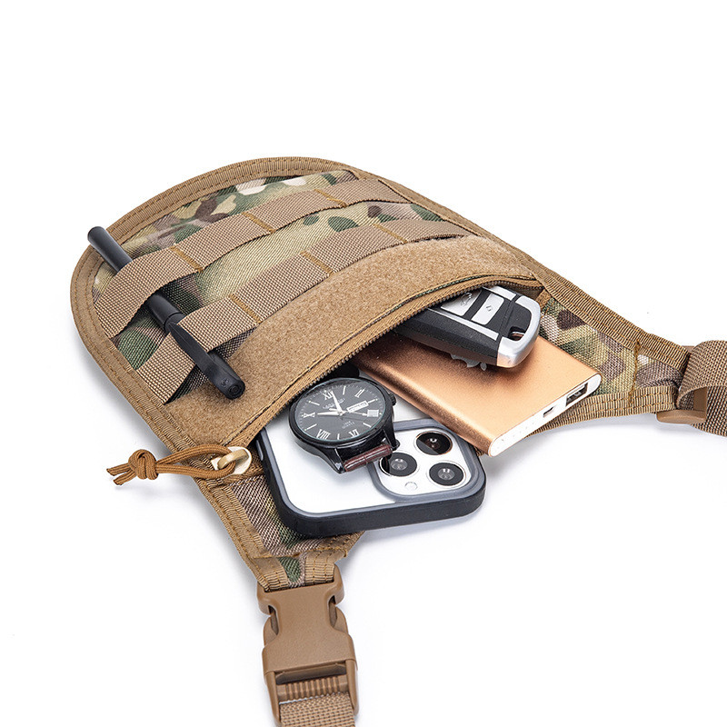 LUC kaenlaaluse nähtamatu ühe õla käekott Agent Isiklik vargusvastane rahakott Armee fänn kaenlaalune peidetud tume kott