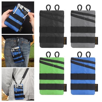 Πολυλειτουργική τσάντα αποθήκευσης EDC Εξωτερική φορητή τσάντα εργαλείων Tactical knife στυλό Πτυσσόμενο πορτοφόλι με κλιπ πιστωτικής κάρτας Κρεμαστή τσάντα μέσης
