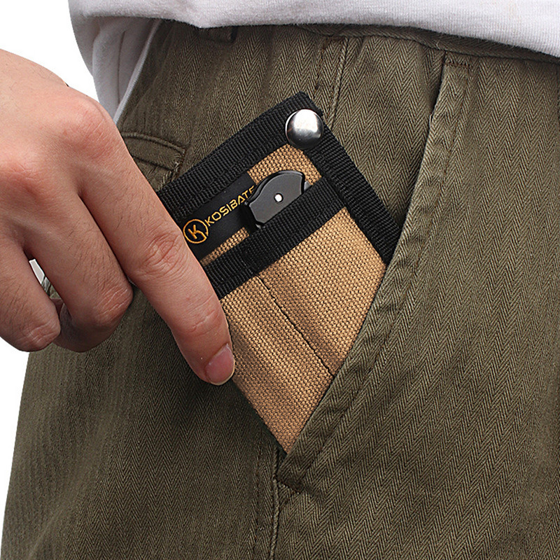 Daugiafunkcis EDC laikymo krepšys lauke nešiojamas įrankių krepšys taktinis peilio rašiklis sulankstomas kreditinės kortelės spaustukas Piniginės pakabinamas juosmens krepšys