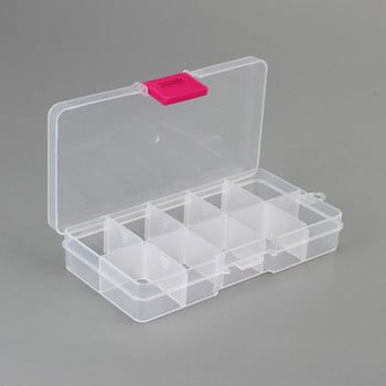 Καινούργιο κουτί αποθήκευσης θήκης 10 θέσεων Διαφανές Fishing Lure Τετράγωνο κουτί ψαρέματος Κουτάλι γάντζος Lure Tackle Box Fish Accessory Box